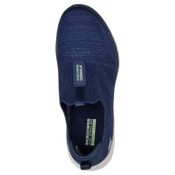 Skechers Women's Go Walk 6 - Glimmering Slip-On Runners Navy / Green -Sporty Life Shop 124502 nvgr b large