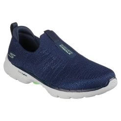 Skechers Women's Go Walk 6 - Glimmering Slip-On Runners Navy / Green -Sporty Life Shop 124502 nvgr large