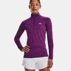 Under Armour Women's Tech™ Half Zip Twist Rivalry / Strobe / Metallic Silver