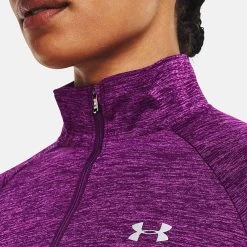 Under Armour Women's Tech™ Half Zip Twist Rivalry / Strobe / Metallic Silver -Sporty Life Shop 1320128514 3