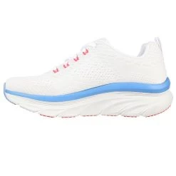Skechers Women's Relaxed Fit: D'Lux Walker - Fresh Finesse Runners White / Pink / Blue -Sporty Life Shop 149368 wpbl d large