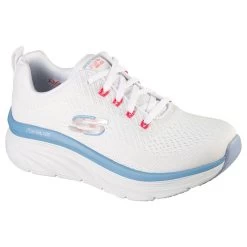 Skechers Women's Relaxed Fit: D'Lux Walker - Fresh Finesse Runners White / Pink / Blue -Sporty Life Shop 149368 wpbl large