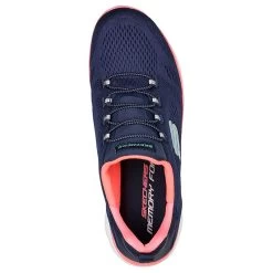 Skechers Women's Summits - Perfect Views Runners Navy / Neon Pink -Sporty Life Shop 149523 nvnp b large