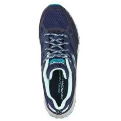 Skechers Women's Hillcrest - Pure Escapade Runners Navy / Turquoise -Sporty Life Shop 149821 nvtq b large