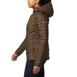 Columbia Women's Powder Lite™ Hooded Jacket Olive Green -Sporty Life Shop 1699071 319 a1 presethigh res jpeg 300 dpi