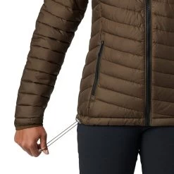 Columbia Women's Powder Lite™ Hooded Jacket Olive Green -Sporty Life Shop 1699071 319 a2 presethigh res jpeg 300 dpi