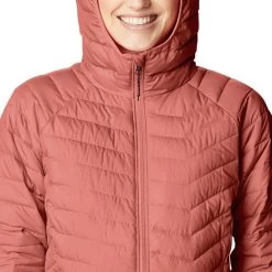 Columbia Women's Powder Lite™ Hooded Jacket Dark Coral 15 Columbia Women's Powder Lite™ Hooded Jacket Dark Coral -Sporty Life Shop 1699071 639 a2 presethigh res jpeg 300 dpi
