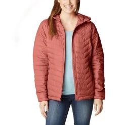 Columbia Women's Powder Lite™ Hooded Jacket Dark Coral 13 Columbia Women's Powder Lite™ Hooded Jacket Dark Coral -Sporty Life Shop 1699071 639 a6 presethigh res jpeg 300 dpi