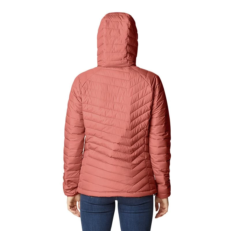 Columbia Women's Powder Lite™ Hooded Jacket Dark Coral 4 Columbia Women's Powder Lite™ Hooded Jacket Dark Coral - Image 2