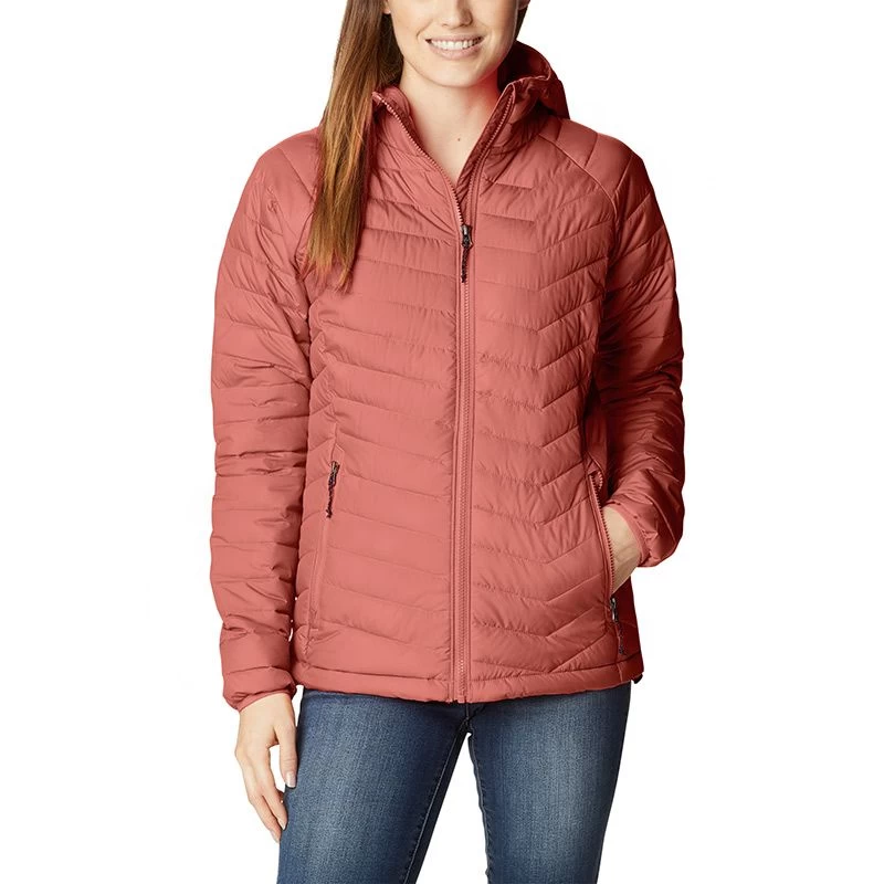 Columbia Women's Powder Lite™ Hooded Jacket Dark Coral 3 Columbia Women's Powder Lite™ Hooded Jacket Dark Coral