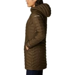 Columbia Women's Powder Lite™ Mid Down Jacket Olive Green -Sporty Life Shop 1748311 319 a1 presethigh res jpeg 300 dpi