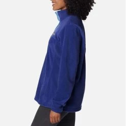 Columbia Women's Benton Springs™ 1/2 Snap Pullover Dark Sapphire / Vista Blue -Sporty Life Shop 1860991 432 a1