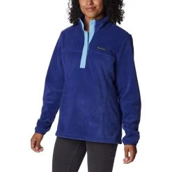 Columbia Women's Benton Springs⢠1/2 Snap Pullover Dark Sapphire / Vista Blue