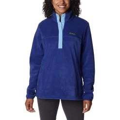 Columbia Women's Benton Springs™ 1/2 Snap Pullover Dark Sapphire / Vista Blue -Sporty Life Shop 1860991 432 f presethigh res jpeg 300 dpi