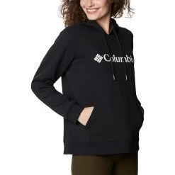 Columbia Women's Logo Hoodie Black -Sporty Life Shop 1895751 012 a3
