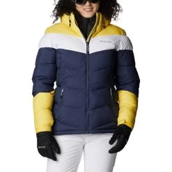 Columbia Women's Abbot Peak Insulated Jacket City Nocturnal, White, Sun Glow