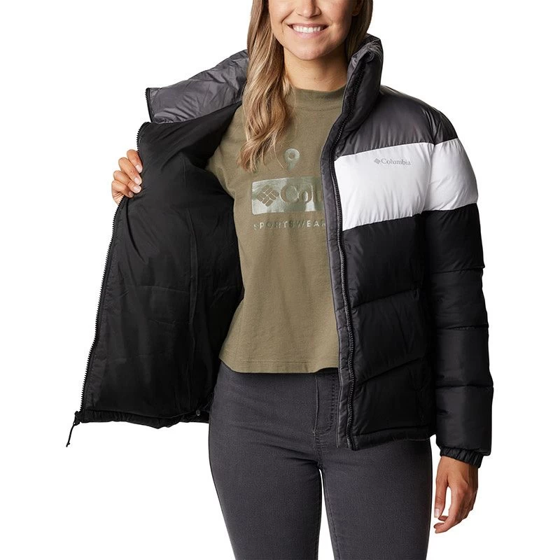 Columbia Women's Puffect™ Colourblock Jacket Black / White / City Grey 8 Columbia Women's Puffect™ Colourblock Jacket Black / White / City Grey - Image 6