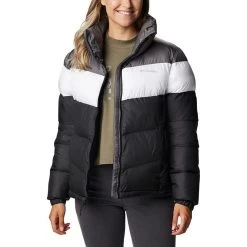 Columbia Women's Puffect™ Colourblock Jacket Black / White / City Grey 12 Columbia Women's Puffect™ Colourblock Jacket Black / White / City Grey -Sporty Life Shop 1955101 010 f presethigh res jpeg 300 dpi