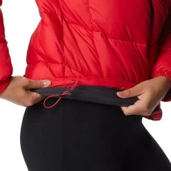Columbia Women's Puffect™ Colourblock Jacket Red Lily / Beach -Sporty Life Shop 1955101 658 a5 presethigh res jpeg 300 dpi