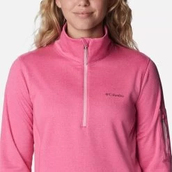 Columbia Women's Park View™ Half Zip Fleece Wild Geranium Heather -Sporty Life Shop 1959703656 4