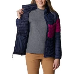 Columbia Women's Powder Pass™ Down Jacket Nocturnal / Wild Fuchsia -Sporty Life Shop 1989432 466 a3 1