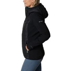 Columbia Women's Powder Lite™ Hybrid Hooded Jacket Black -Sporty Life Shop 2007761 010 a1 presethigh res jpeg 300 dpi