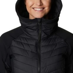 Columbia Women's Powder Lite™ Hybrid Hooded Jacket Black -Sporty Life Shop 2007761 010 a2 presethigh res jpeg 300 dpi