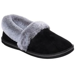 Skechers Women's Cozy Campfire Team Toasty Slippers Black / Grey -Sporty Life Shop 32777 blk large