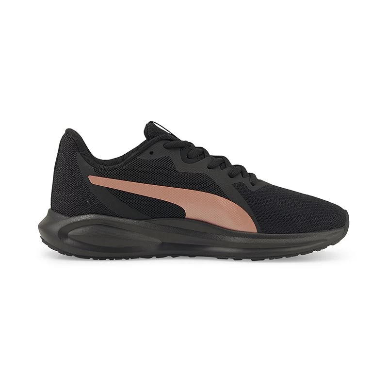 Puma Women's Twitch Runner Trainers Black / Rose Gold 4 Puma Women's Twitch Runner Trainers Black / Rose Gold - Image 2