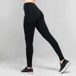 Women's Kourtney Cotton Leggings Black / White -Sporty Life Shop 4t5a0353