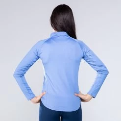 Women's Carrie Half Zip Top Blue / Marine / White -Sporty Life Shop 4t5a0398
