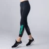 Women's Anya 7/8 Length Leggings Black / Green -Sporty Life Shop 4t5a1149