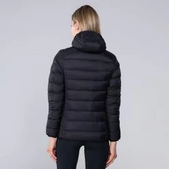 Women's Fiona Hooded Padded Jacket Black / Pink -Sporty Life Shop 4t5a1268