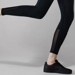 Women's Anya 7/8 Length Leggings Black / Pink -Sporty Life Shop 4t5a1668