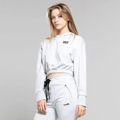 Women's Avelina Cropped Hooded Top Grey -Sporty Life Shop 4t5a6244 1
