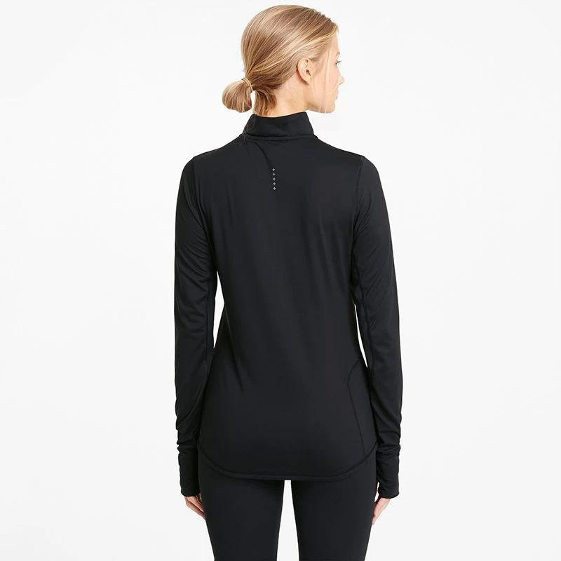 Puma Women's Favourite 1/4 Zip Running Top Black 4 Puma Women's Favourite 1/4 Zip Running Top Black - Image 2