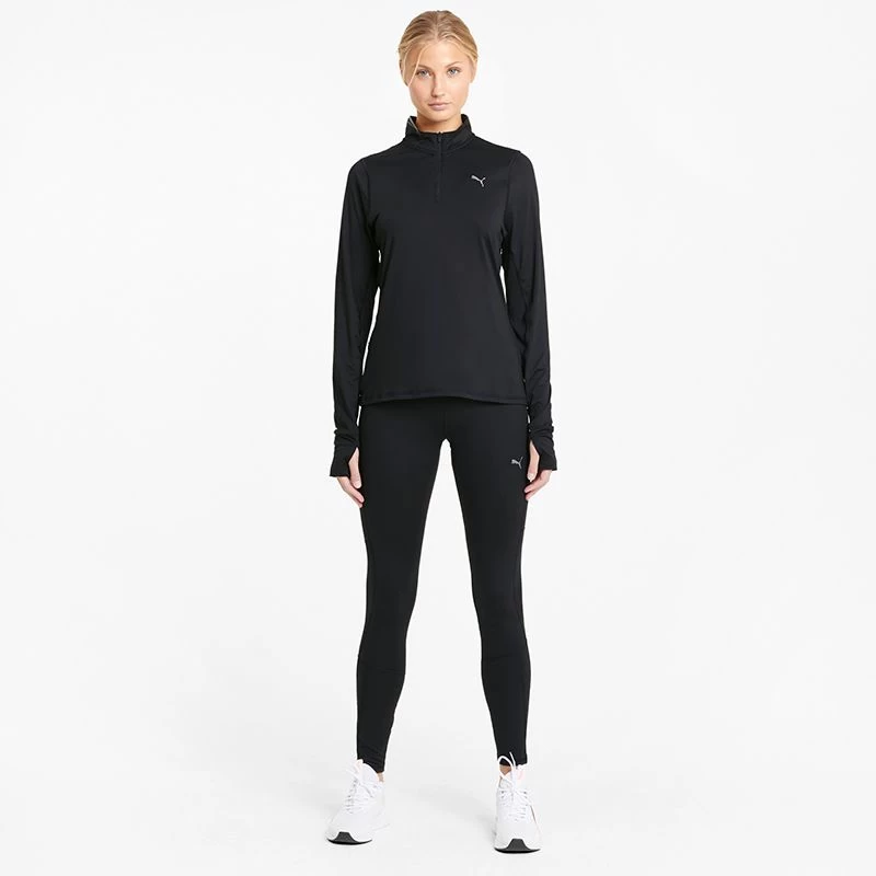 Puma Women's Favourite 1/4 Zip Running Top Black 5 Puma Women's Favourite 1/4 Zip Running Top Black - Image 3