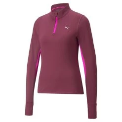Puma Women's Favourite Quarter Zip Running Top Grape Wine / Deep Orchid -Sporty Life Shop 520184 71