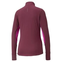 Puma Women's Favourite Quarter Zip Running Top Grape Wine / Deep Orchid -Sporty Life Shop 520184 71 bv