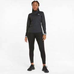 Puma Women's Train Strong Quarter Zip Top Black -Sporty Life Shop 521839 01 mod03