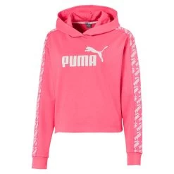 Puma Women's Cropped Training Hoodie Bubblegum / White