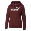 Puma Women's Essentials Logo Hoodie Aubergine