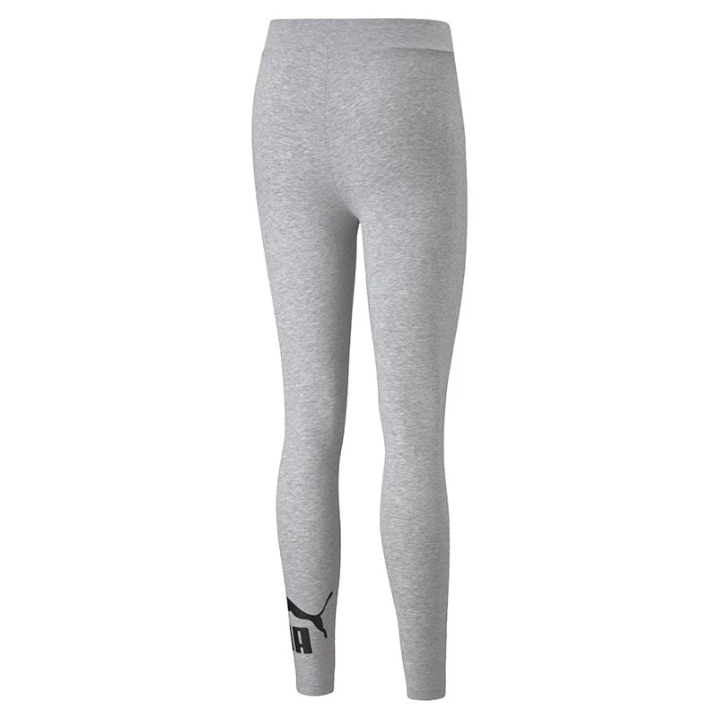 Puma Women's Essentials Logo Leggings Light Grey Heather 4 Puma Women's Essentials Logo Leggings Light Grey Heather - Image 2