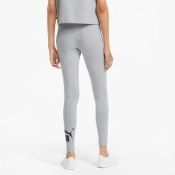 Puma Women's Essentials Logo Leggings Light Grey Heather 10 Puma Women's Essentials Logo Leggings Light Grey Heather -Sporty Life Shop 586832 04 mod02