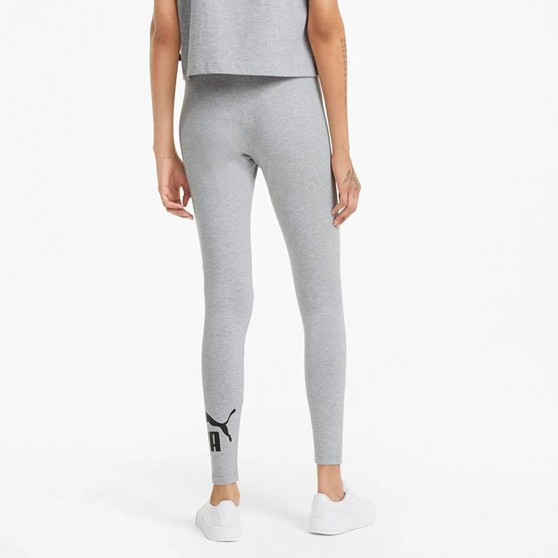 Puma Women's Essentials Logo Leggings Light Grey Heather 6 Puma Women's Essentials Logo Leggings Light Grey Heather - Image 4