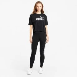 Puma Women's Essentials Graphic Leggings Puma Black -Sporty Life Shop 586875 01 mod03