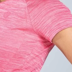 Women's Madison V-Neck T-Shirt Pink -Sporty Life Shop am3a0061