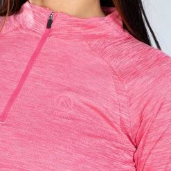 Women's Madison Half Zip Midlayer Top Pink -Sporty Life Shop am3a0074