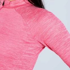 Women's Madison Half Zip Midlayer Top Pink -Sporty Life Shop am3a0075