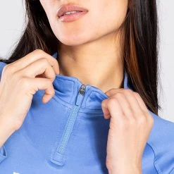 Women's Carrie Half Zip Top Blue / Marine / White -Sporty Life Shop am3a0162